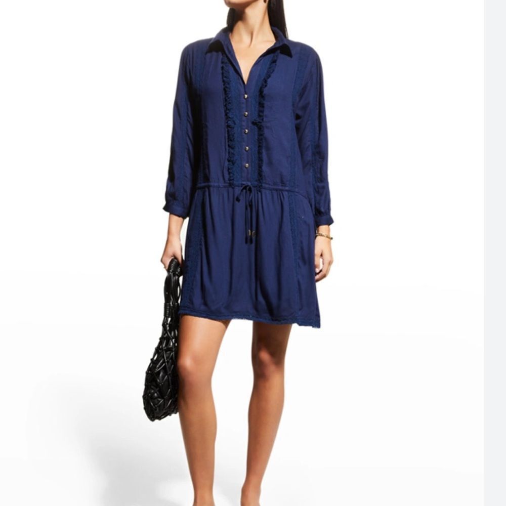 Melissa Odabash Scarlett Navy Collared Swim Cover-Up